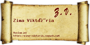 Zima Viktória névjegykártya