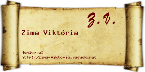 Zima Viktória névjegykártya